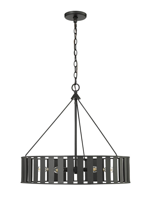 Millennium 27006-MB Six Light Chandelier, Matte Black