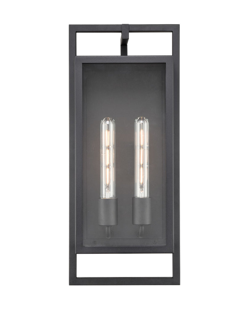 Millennium 270102-TBK Two Light Outdoor Wall Sconce, Textured Black