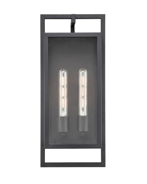Millennium 270102-TBK Two Light Outdoor Wall Sconce, Textured Black