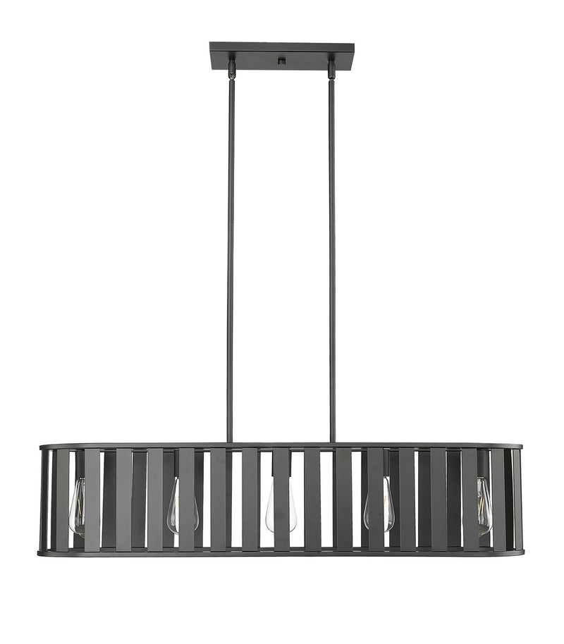 Millennium 27105-MB Five Light Chandelier, Matte Black