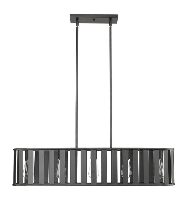 Millennium 27105-MB Five Light Chandelier, Matte Black