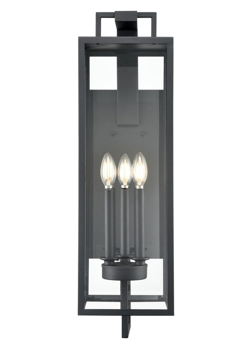 Millennium 280003-TBK Three Light Outdoor Wall Sconce, Textured Black