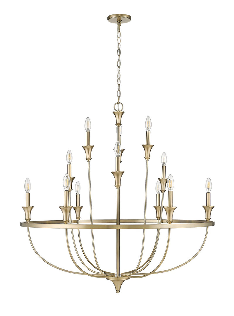 Millennium 28012-MG 12 Light Chandelier, Modern Gold