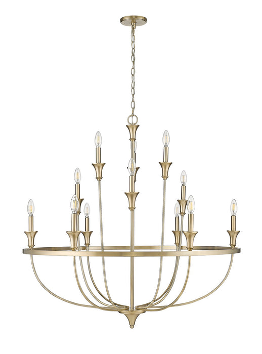 Millennium 28012-MG 12 Light Chandelier, Modern Gold