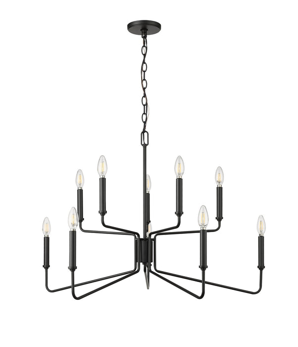 Millennium 29010-MB Ten Light Chandelier, Matte Black