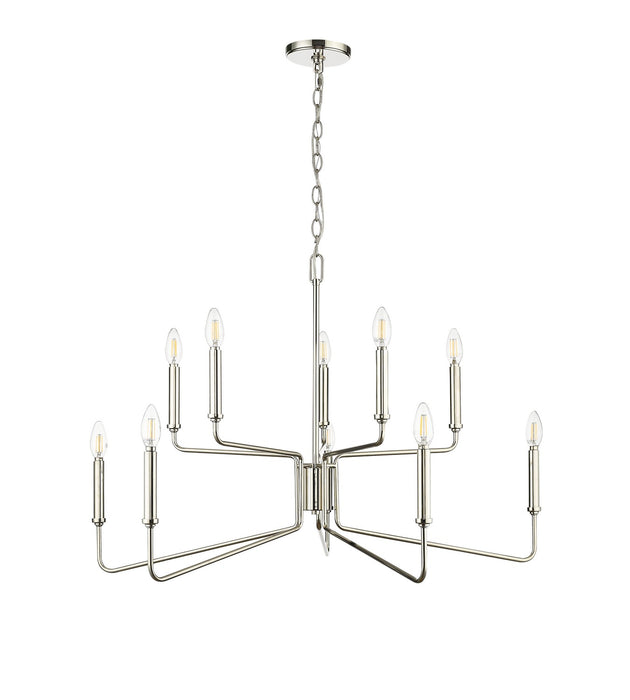 Millennium 29010-PN Ten Light Chandelier, Polished Nickel