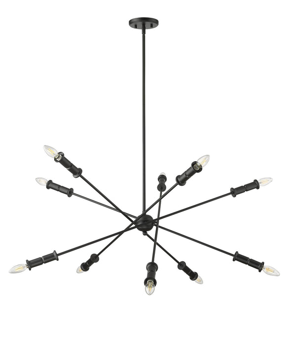 Millennium 29110-MB Ten Light Chandelier, Matte Black
