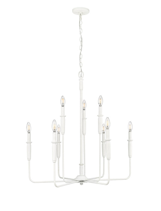 Millennium 29309-TWH Nine Light Chandelier, Textured White