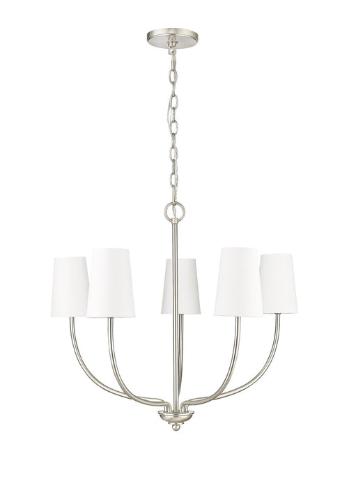 Millennium 29905-BN Five Light Chandelier, Brushed Nickel