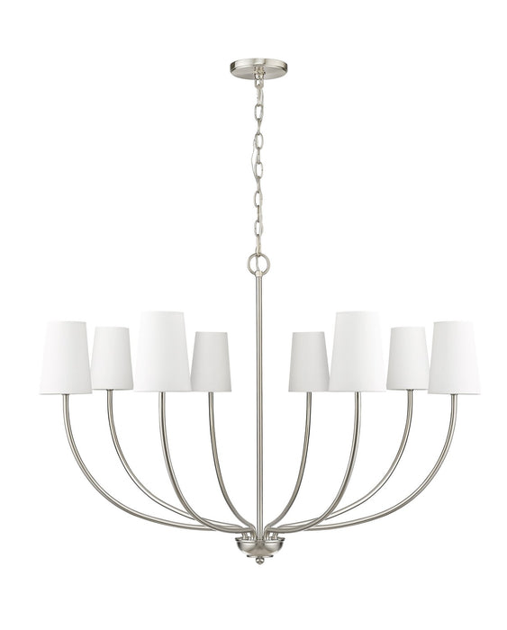 Millennium 29908-BN Eight Light Chandelier, Brushed Nickel