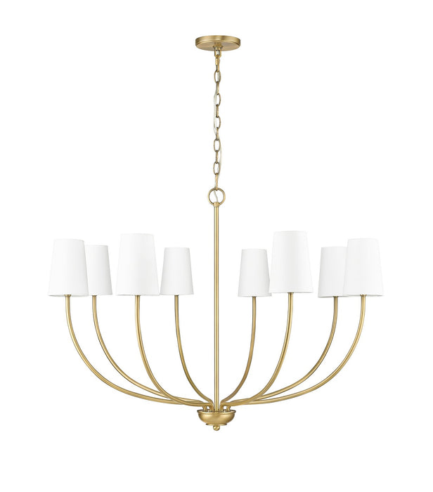 Millennium 29908-VB Eight Light Chandelier, Vintage Brass