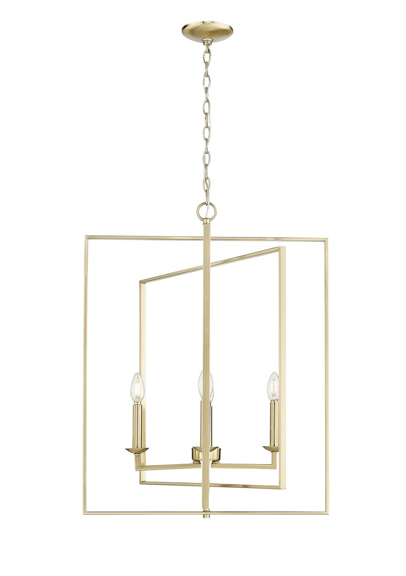 Millennium 3232-MG Four Light Pendant, Modern Gold