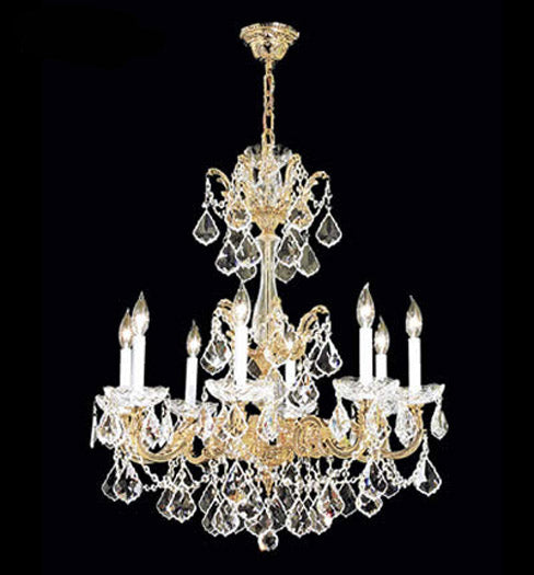 James R. Moder 94328GB22 Eight Light Chandelier, Gold-Brown Patina