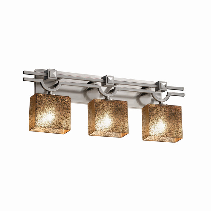 Justice Designs FSN-8503-55-MROR-NCKL Three Light Bath Bar, Brushed Nickel
