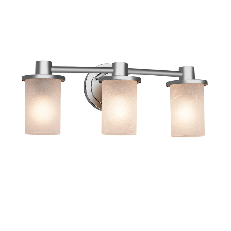 Justice Designs FSN-8513-10-FRCR-NCKL Three Light Bath Bar, Brushed Nickel