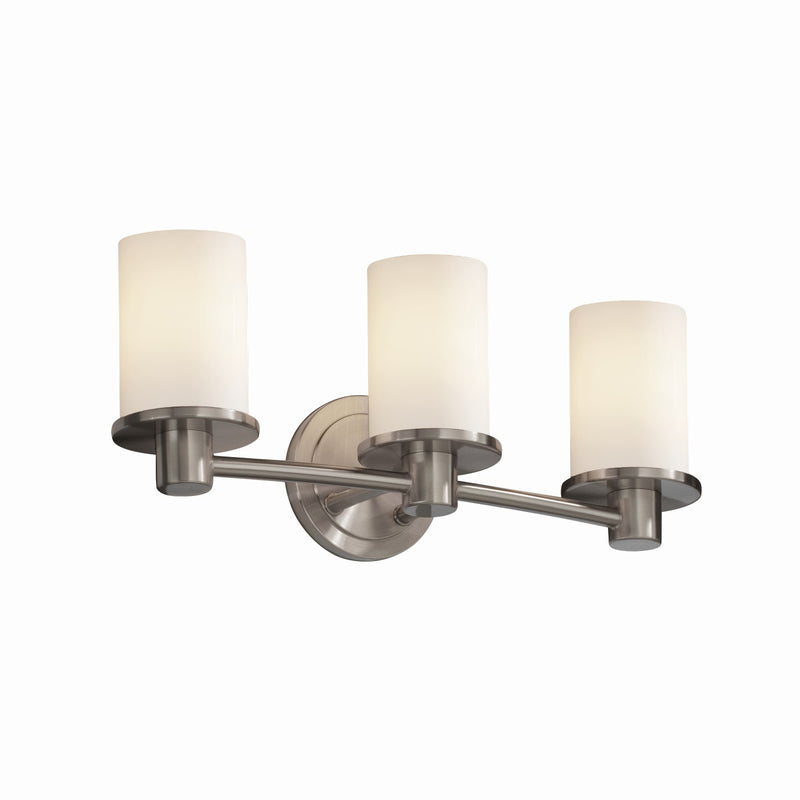 Justice Designs FSN-8513-10-OPAL-NCKL-LED3-2100 LED Bath Bar, Brushed Nickel