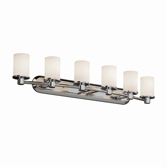 Justice Designs FSN-8516-10-OPAL-CROM-LED6-4200 LED Bath Bar, Polished Chrome