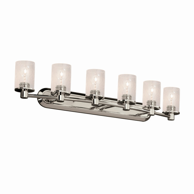Justice Designs FSN-8516-10-SEED-NCKL Six Light Bath Bar, Brushed Nickel
