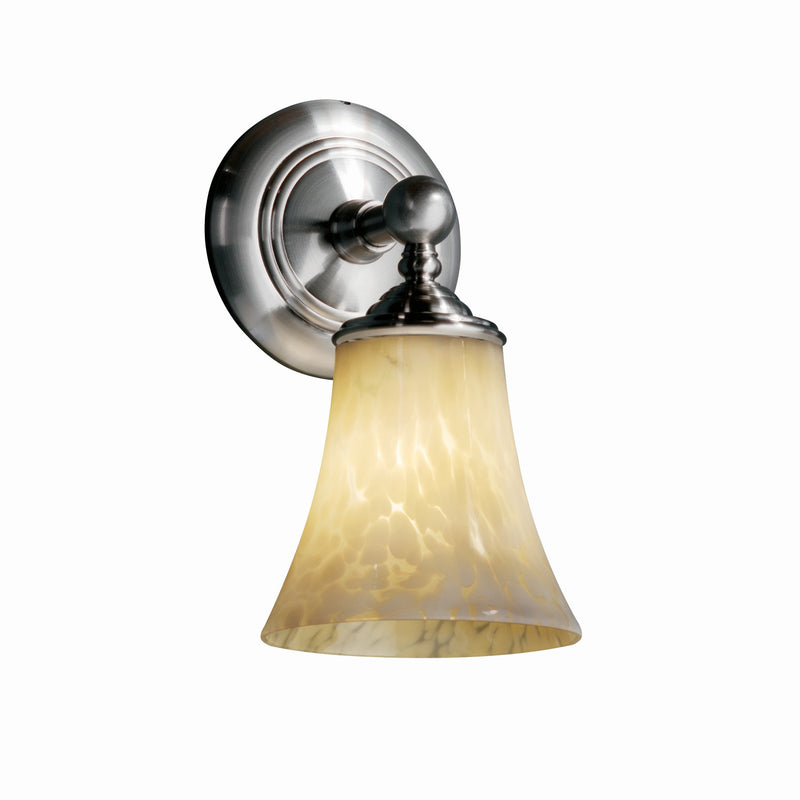 Justice Designs FSN-8521-20-OPAL-NCKL-LED1-700 LED Wall Sconce, Brushed Nickel