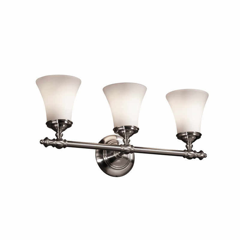 Justice Designs FSN-8523-20-OPAL-NCKL-LED3-2100 LED Bath Bar, Brushed Nickel