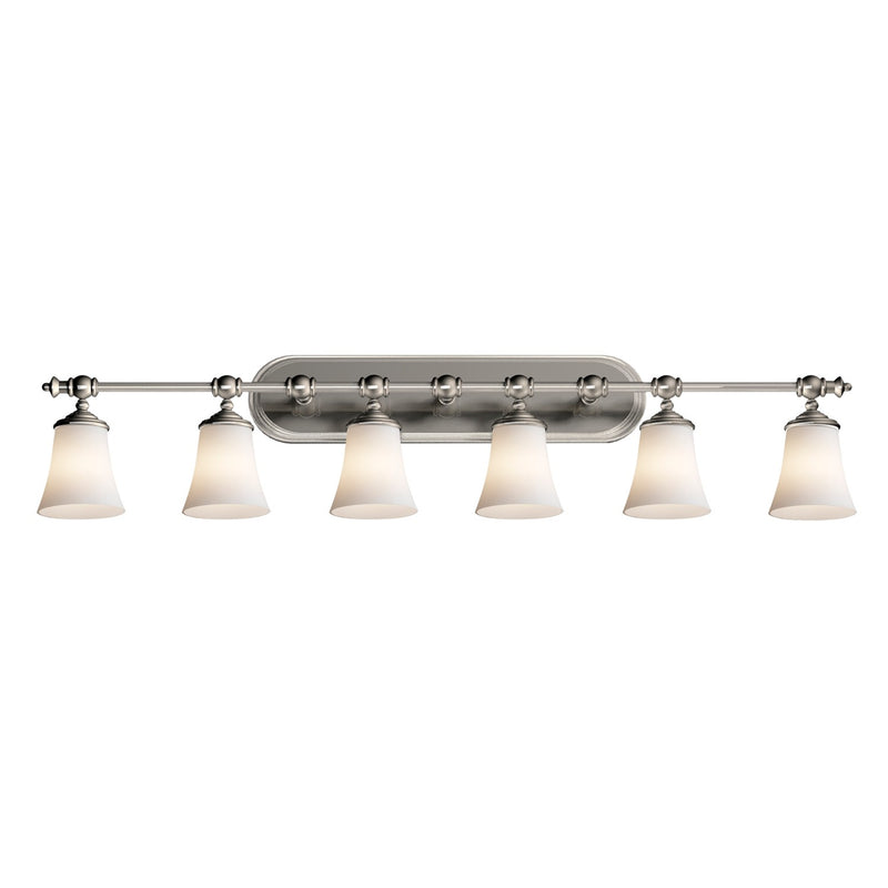 Justice Designs FSN-8526-20-OPAL-NCKL-LED6-4200 LED Bath Bar, Brushed Nickel
