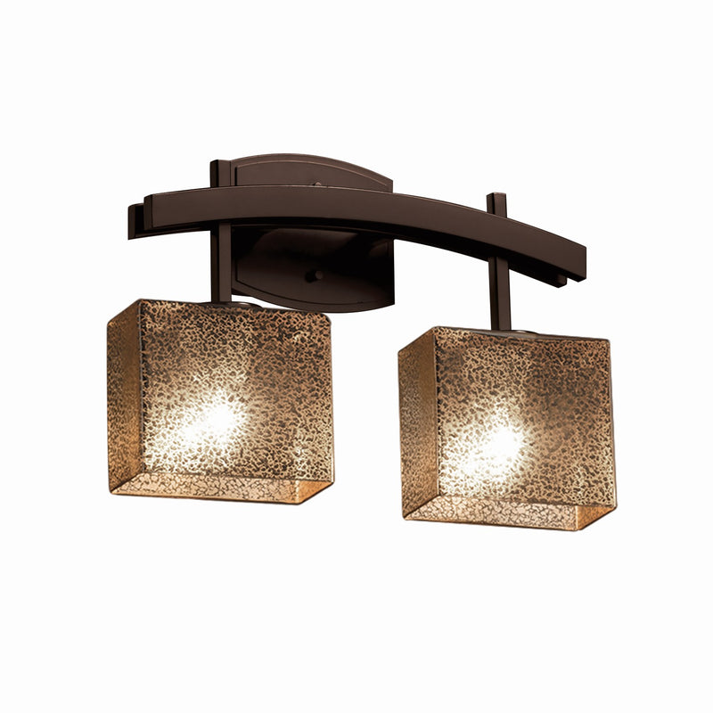 Justice Designs FSN-8592-55-MROR-DBRZ Two Light Bath Bar, Dark Bronze