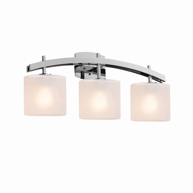 Justice Designs FSN-8593-30-FRCR-CROM Three Light Bath Bar, Polished Chrome