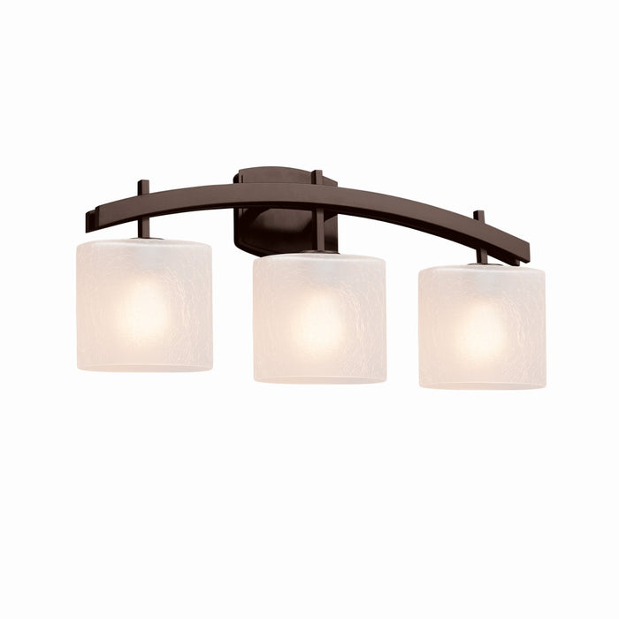 Justice Designs FSN-8593-30-FRCR-DBRZ Three Light Bath Bar, Dark Bronze