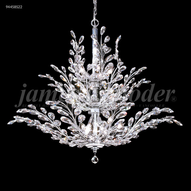 James R. Moder 94458S22 18 Light Chandelier, Silver