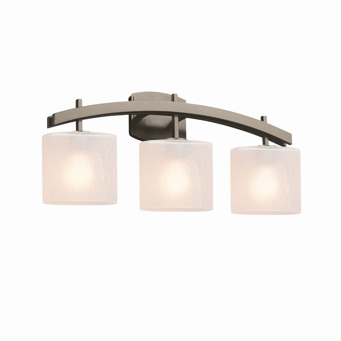 Justice Designs FSN-8593-30-FRCR-NCKL Three Light Bath Bar, Brushed Nickel
