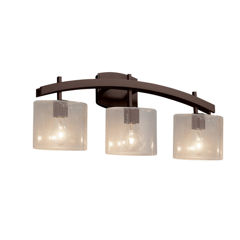 Justice Designs FSN-8593-30-SEED-DBRZ Three Light Bath Bar, Dark Bronze
