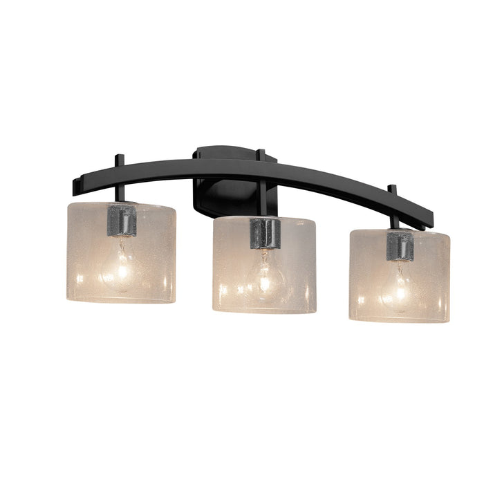 Justice Designs FSN-8593-30-SEED-MBLK Three Light Bath Bar, Matte Black