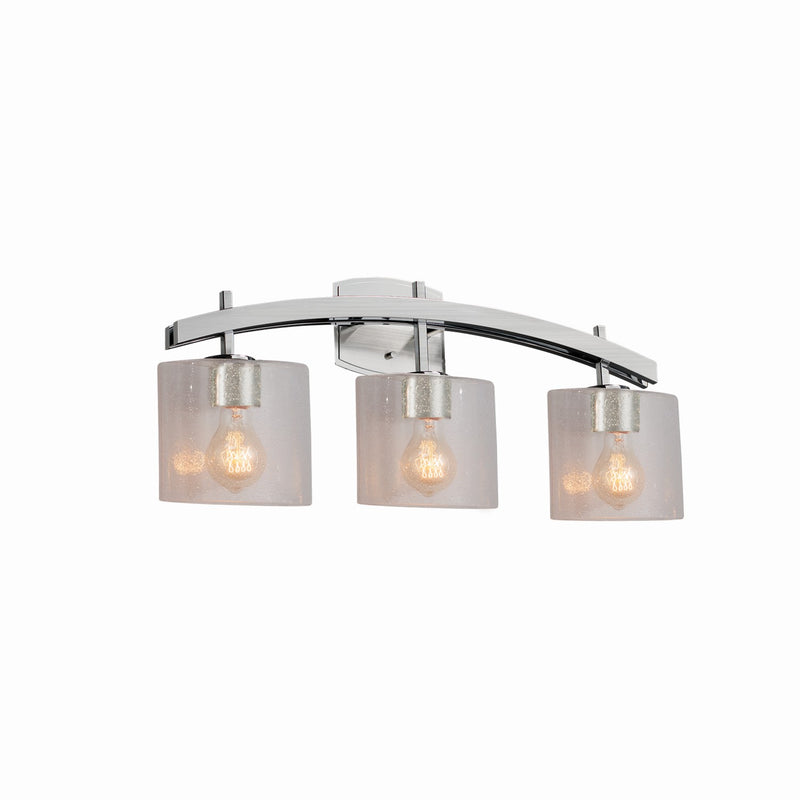 Justice Designs FSN-8593-30-SEED-NCKL Three Light Bath Bar, Brushed Nickel