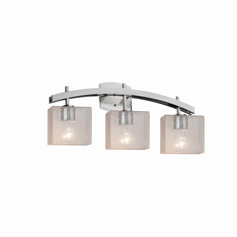 Justice Designs FSN-8593-55-SEED-NCKL Three Light Bath Bar, Brushed Nickel