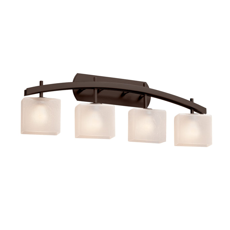 Justice Designs FSN-8594-55-FRCR-DBRZ Four Light Bath Bar, Dark Bronze
