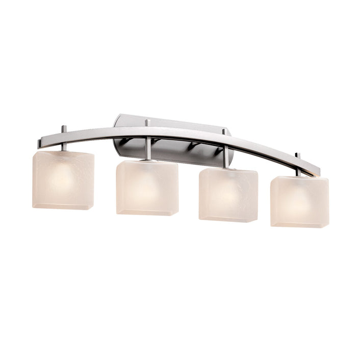Justice Designs FSN-8594-55-FRCR-NCKL Four Light Bath Bar, Brushed Nickel