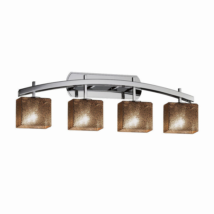 Justice Designs FSN-8594-55-MROR-CROM Four Light Bath Bar, Polished Chrome