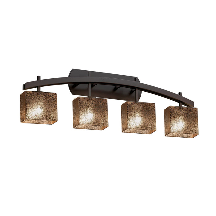 Justice Designs FSN-8594-55-MROR-DBRZ Four Light Bath Bar, Dark Bronze