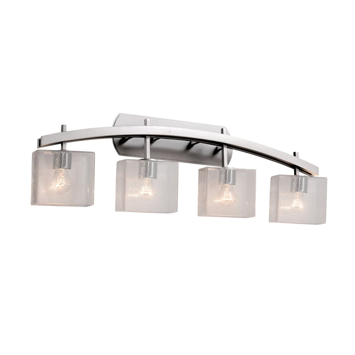 Justice Designs FSN-8594-55-SEED-NCKL Four Light Bath Bar, Brushed Nickel