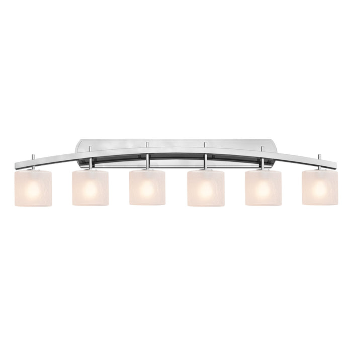 Justice Designs FSN-8596-30-FRCR-CROM Six Light Bath Bar, Polished Chrome