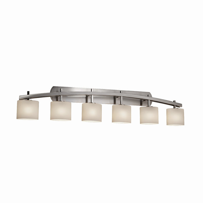 Justice Designs FSN-8596-30-OPAL-NCKL-LED6-4200 LED Bath Bar, Brushed Nickel