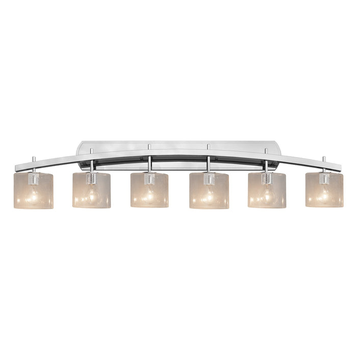 Justice Designs FSN-8596-30-SEED-CROM Six Light Bath Bar, Polished Chrome