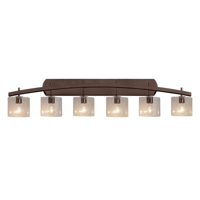 Justice Designs FSN-8596-30-SEED-DBRZ Six Light Bath Bar, Dark Bronze