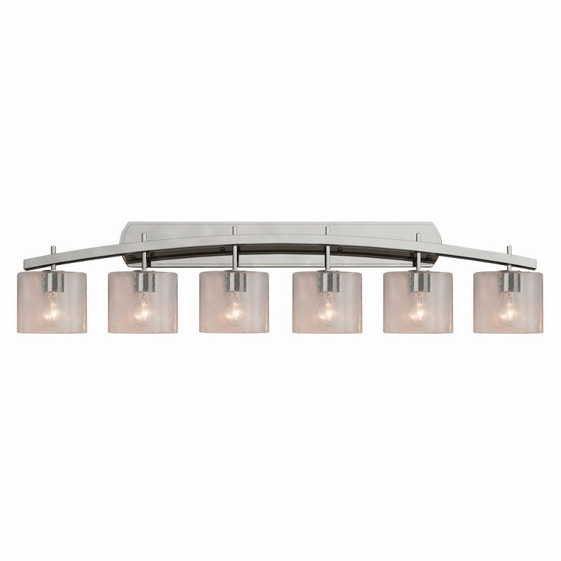 Justice Designs FSN-8596-30-SEED-NCKL Six Light Bath Bar, Brushed Nickel