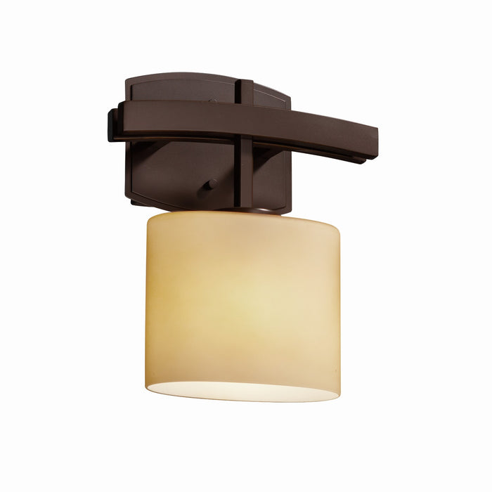 Justice Designs FSN-8597-30-ALMD-DBRZ-LED1-700 LED Wall Sconce, Dark Bronze