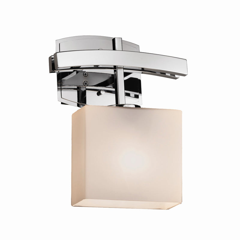 Justice Designs FSN-8597-55-OPAL-CROM One Light Wall Sconce, Polished Chrome