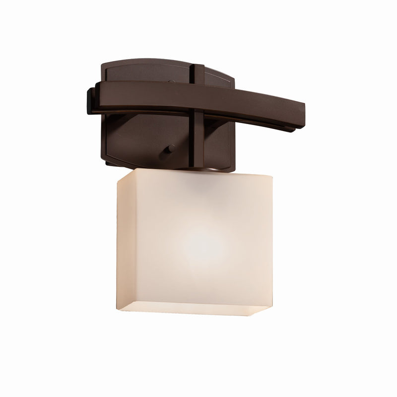 Justice Designs FSN-8597-55-OPAL-DBRZ-LED1-700 LED Wall Sconce, Dark Bronze