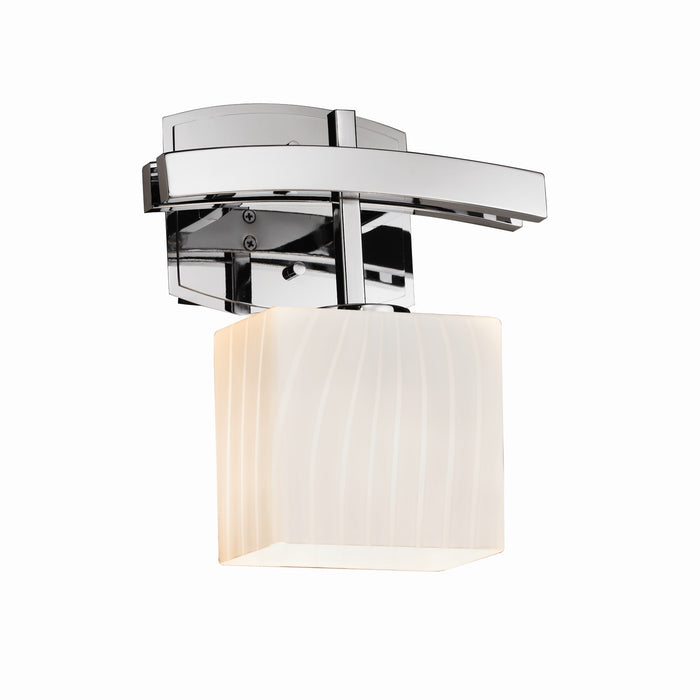 Justice Designs FSN-8597-55-RBON-CROM One Light Wall Sconce, Polished Chrome