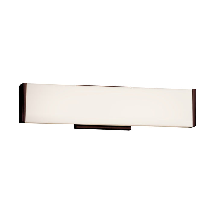 Justice Designs FSN-8601-OPAL-DBRZ LED Linear Bath Bar, Dark Bronze
