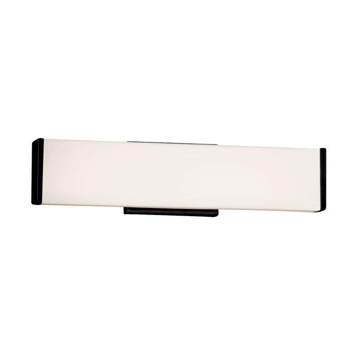 Justice Designs FSN-8601-OPAL-MBLK LED Linear Bath Bar, Matte Black